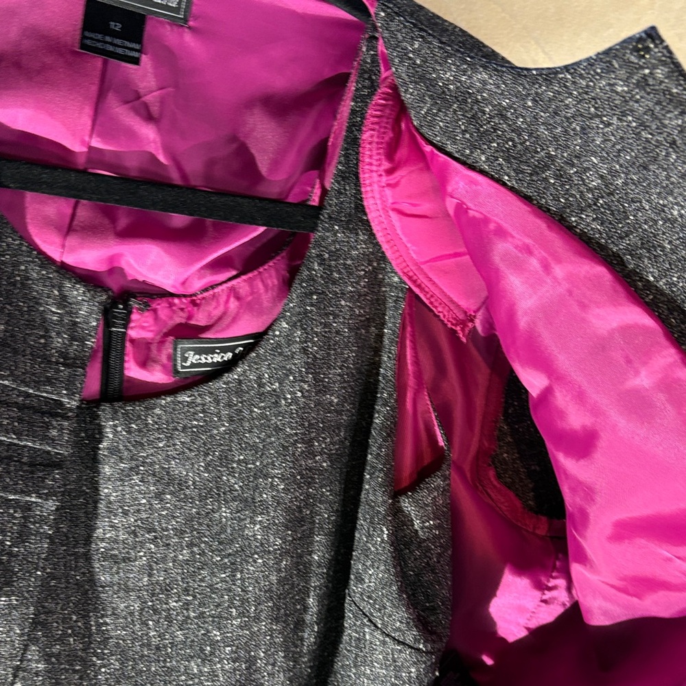 Jessica Howard Gray Women's Jacket & dress set size 12 - Picture 4 of 11
